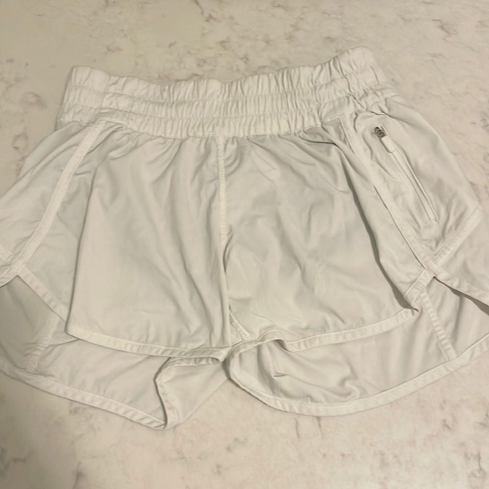 White lululemon shorts size 6